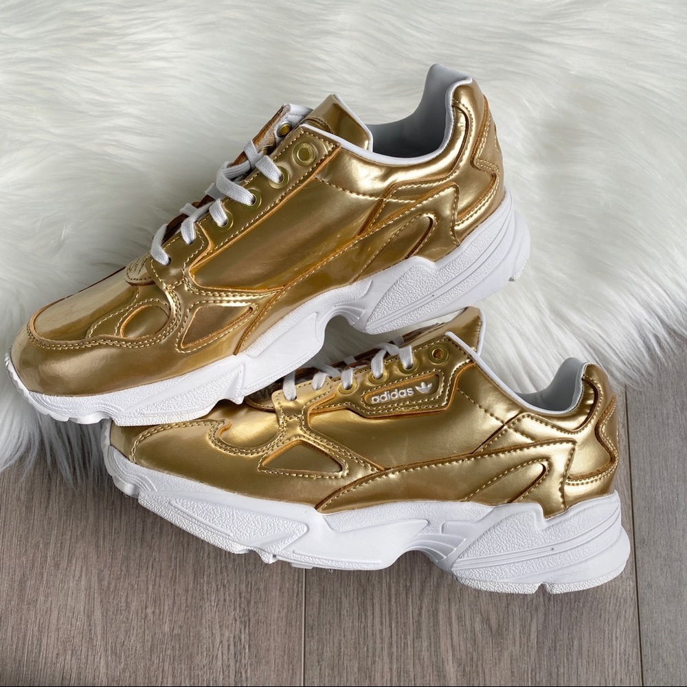 NWT Adidas Falcon Gold Women’s Shoes - Picture 8 of 9